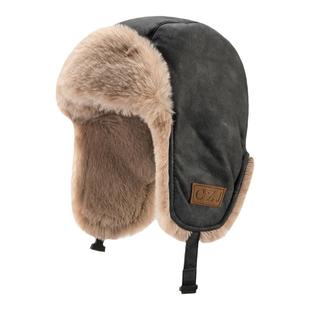 帽子女冬季加绒加厚保暖鹿皮绒雷锋帽男款户外骑车护耳防寒东北帽