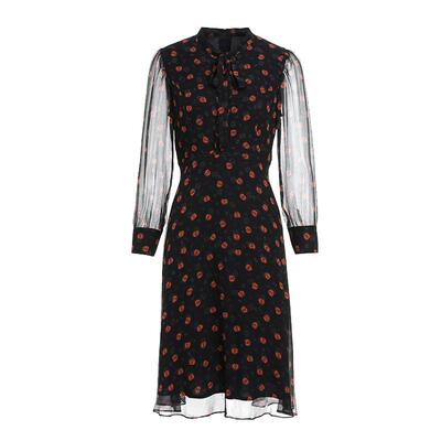 乔万尼高级精致感秋装新款连衣裙商场同款雪纺收腰中长裙EI3E122