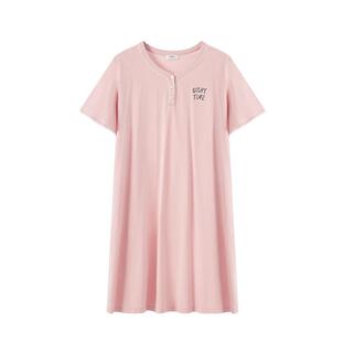 曼妮芬棉质生活女士纯棉睡衣柔软亲肤显瘦家居服26春夏短袖睡裙