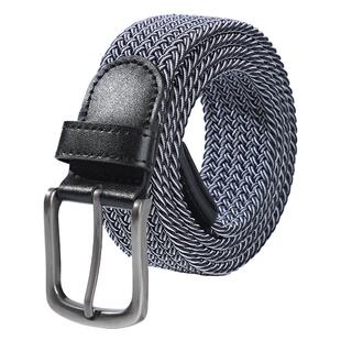 弹力针织腰带帆布男士腰带女编织松紧针扣裤腰带男休闲皮带男款