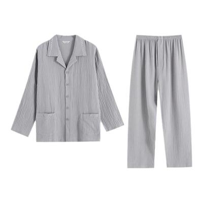 宽松休闲纯棉家居服睡衣男罗丝美