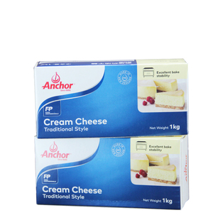 安佳奶油奶酪1kg奶油芝士进口干酪块慕斯巴斯克蛋糕烘焙商用原料