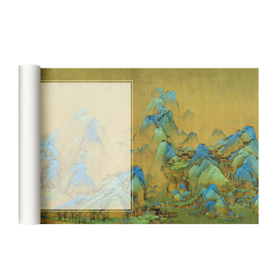 微喷书法作品纸空白长卷熟宣小楷创作毛笔练习专用古风加厚复古软笔打印喷绘彩色彩绘萱纸千里江山图上林图