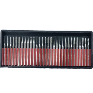 金刚石磨头3mm套装合金打磨头金刚砂玉石模具雕刻工具圆柱球磨针