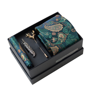 精致领带礼盒多款套装高级感西装口袋巾衬衫配饰送男生礼物情人节