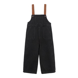 陈大猪小O宝Okids 宝宝背带裤女秋冬2024新款婴儿休闲牛仔背带裤