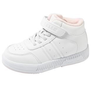 百丽童鞋女童加绒小白鞋保暖冬季新款棉鞋儿童运动鞋男童高帮板鞋