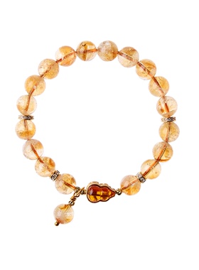 黄水晶手串招财转运手链闺蜜礼物