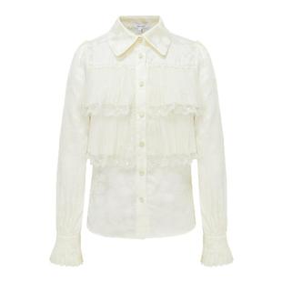 LULUALWAYS我爱露露新款优雅淑女设计感翻领衬衫上衣