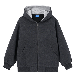 男童春季韩系撞色宽松开衫卫衣外套2026新款儿童男孩春秋运动上衣