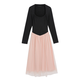 2026新款独特超好看的连衣裙秋冬装高级感胖mm大码显瘦绝美裙子女