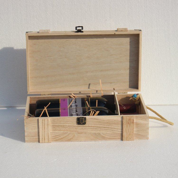 新款桐木复古红酒木盒双支木制葡萄酒包装红酒木箱礼品盒