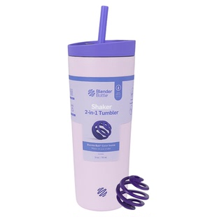 BlenderBottle不锈钢摇摇吸管双饮蛋白粉奶昔运动健身水杯保温杯