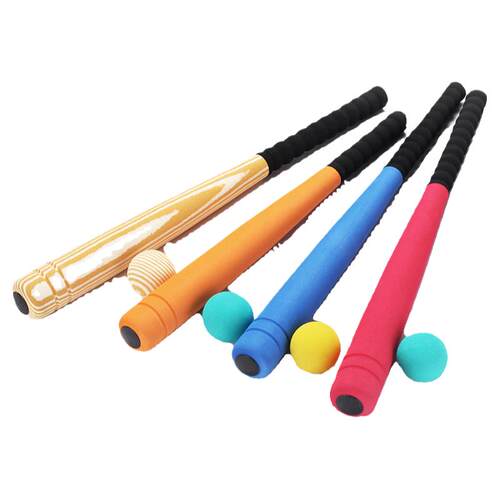 儿童棒球棍软式海绵塑料幼儿园垒球棒玩具橡胶道具训练套装棒球棒