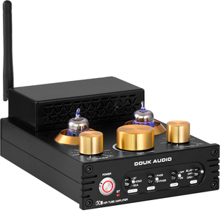 DOUK AUDIO X1蓝牙5.0胆机320W功放MM唱放HIFI功率放大器支持APTX