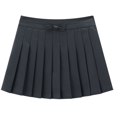 【商场同款】乐町高知学院风百褶裙春新款蝴蝶结A字短裙C1GEG1141