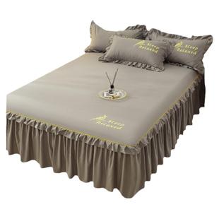 床裙式床罩单件防尘保护套1.5m1.8米2床笠床单防滑床套罩水洗棉