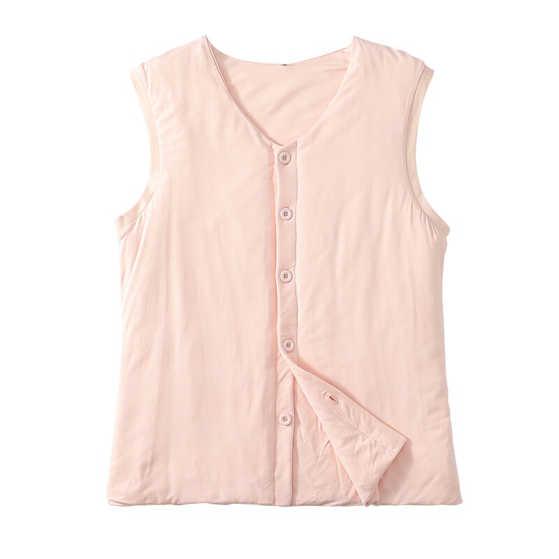 桑蚕丝小棉袄女修身背心保暖棉服脱卸内胆中老年马夹冬季加厚马甲