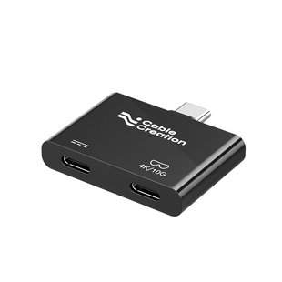 AR眼镜充电二合一转换器Typec扩展坞适用苹果雷鸟rokid/xreal盒子PD100W供电4K视频显示器投屏Air手机平板HUB