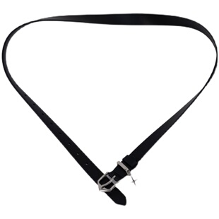 Addressunknown小众简约ins基础款十字架银扣腰带男女同款皮带