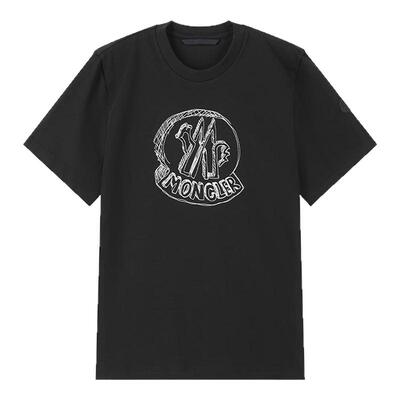 Moncler盟可睐 男士刺绣标识圆领短袖T恤8C00035 89AUG