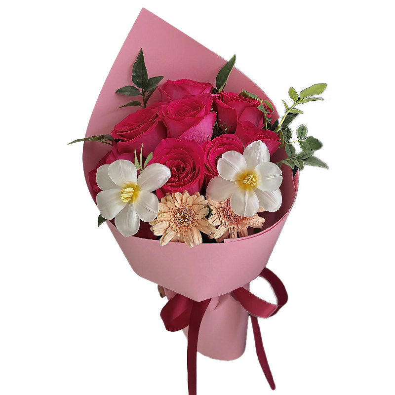 野原广志送美伢的花蜡笔小新同款玫瑰鲜花束全国同城配送女友生日