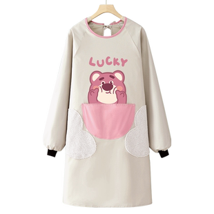 防水罩衣围裙厨房家用长袖防油饭单2025新款餐饮专用男士工作服女