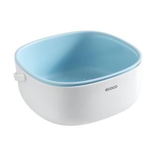 ecoco洗菜盆沥水篮多功能厨房双层滤水筐菜篮客厅家用茶几水果盘