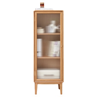 厂家直销实木边柜简约现代橡木小户型电视立柜北欧客厅收纳储物柜