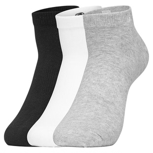 斯凯奇缤纷休闲系列男女同款浅口袜纯棉透气3双装中筒袜运动袜子