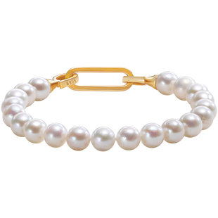 南珠宫925银淡水珍珠手链职场通勤百搭高级感生日礼物送女友S068D