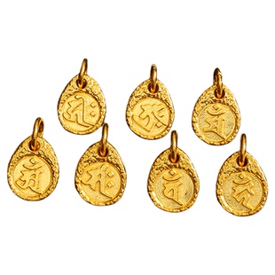 老克勒古法黄金十二生肖守护本命佛吊坠足金手链手串项链项坠女