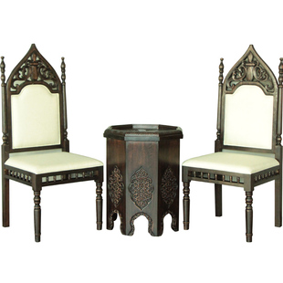 东南亚泰式实木角几ST327伊斯兰风格波西米亚风格摆设休闲边几