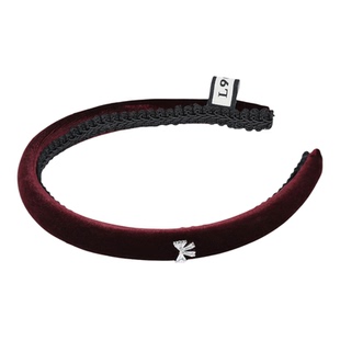 L9000/小香风酒红色发箍女蝴蝶仿钻轻奢高级感发带细丝绒头饰秋冬