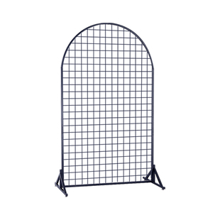 立式落地铁艺网格网架半圆形婚庆装饰幼儿园作品折叠展示架置物架