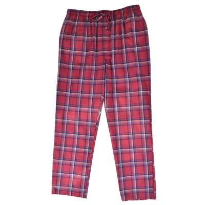 男款绒布加肥全棉格子休闲居家裤