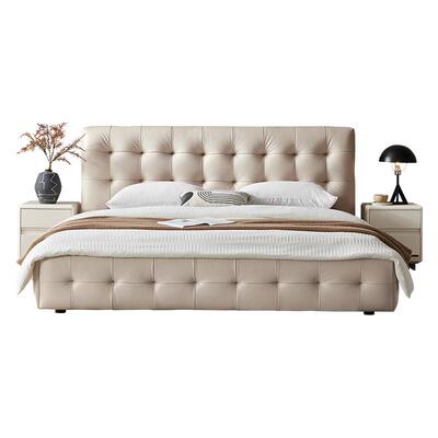 全友家居现代简约皮艺床