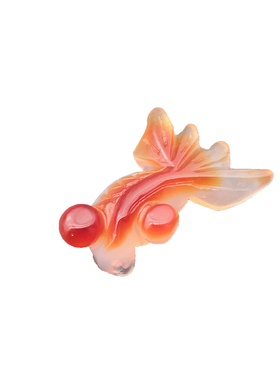 天然红玉髓玛瑙玉金鱼年年有余礼