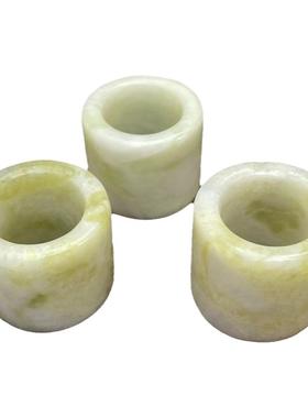 天然蓝田玉男士扳指四大名玉之一蓝田玉扳指戒指纹路漂亮正品