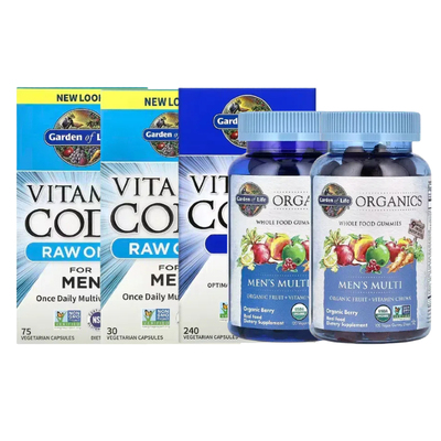 Garden of Life男性RAW ONE每日一次有机多维生Vitamin营养素Code