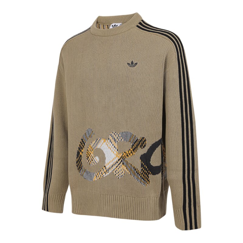 【自营】adidas阿迪达斯三叶草男子PLAID毛衣套头衫KC0111