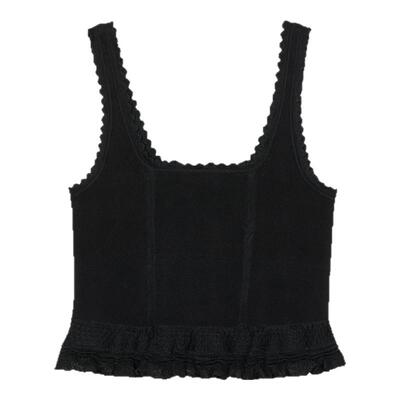 SANDRO女装气质花边领针织吊带衫