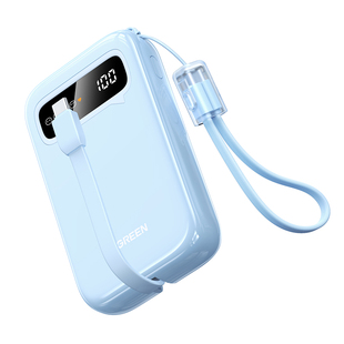 【充电宝3C认证可上飞机】绿联2026新款便携自带线充电宝20000毫安移动电源快充适用苹果17小米正品官方旗舰