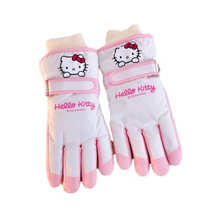 三丽鸥正版授权冬季滑雪手套防水防风加绒防滑骑单车户外运动分指