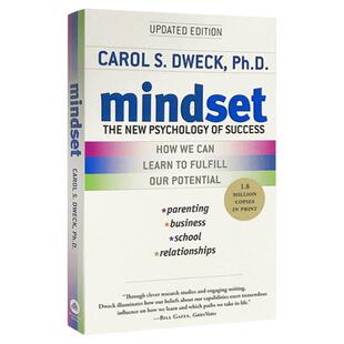 终身成长 重新定义成功的思维模式 英文原版 Mindset 看见成长的自己 心理学The New Psychology of Success卡罗尔德韦克 英语书籍