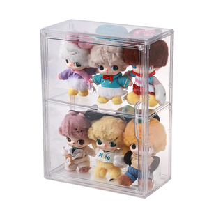 dimoo展示盒亚克力拉布布挂件收纳盒星星人搪胶娃娃公仔透明娃柜