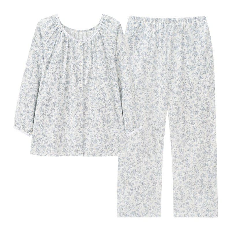 康汝雅春秋季纯棉可外穿女家居服