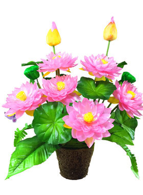 供佛假花荷花小盆栽绢花