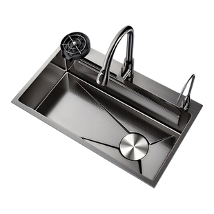 厨房水槽大单槽加厚5.0米粒压纹家用304不锈钢洗菜盆台下洗碗槽池