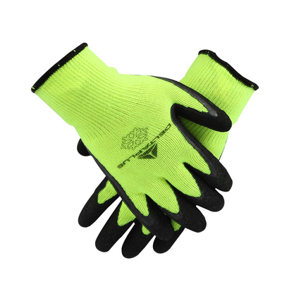 代尔塔防寒手套乳胶耐撕裂耐低温加厚耐磨保暖建筑车间劳保防护